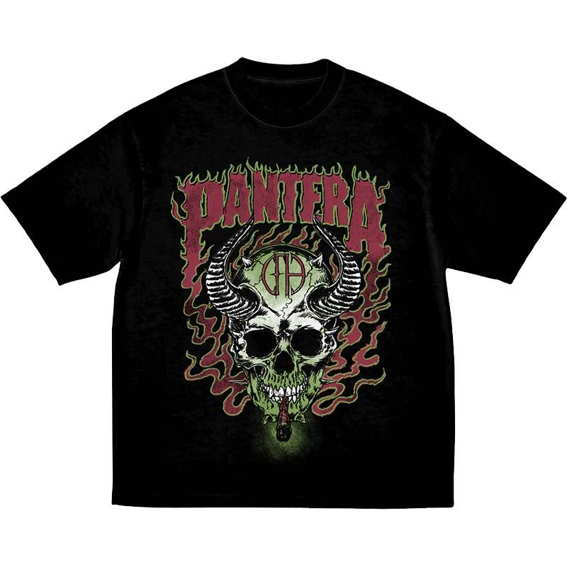 Pantera Pandora Dark Rock Punk Casual TShirt for Men and Women Luxury Brand Top  2026 New Band