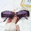 Cat's Eye Contrast Sunglasses Female Diamond-shaped Large Box Polygon Sunglasses Sunscreen Advanced Sunglasses