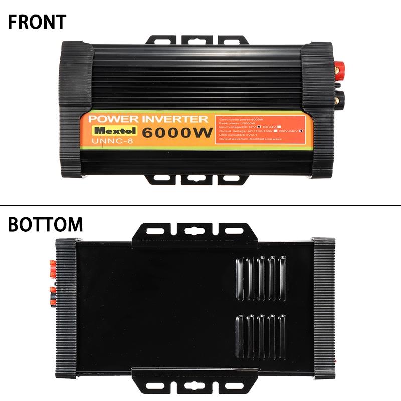 6000W Solar Power Inverter 12V DC To 220V AC Modified Sine Wave Multifunctional Inverter