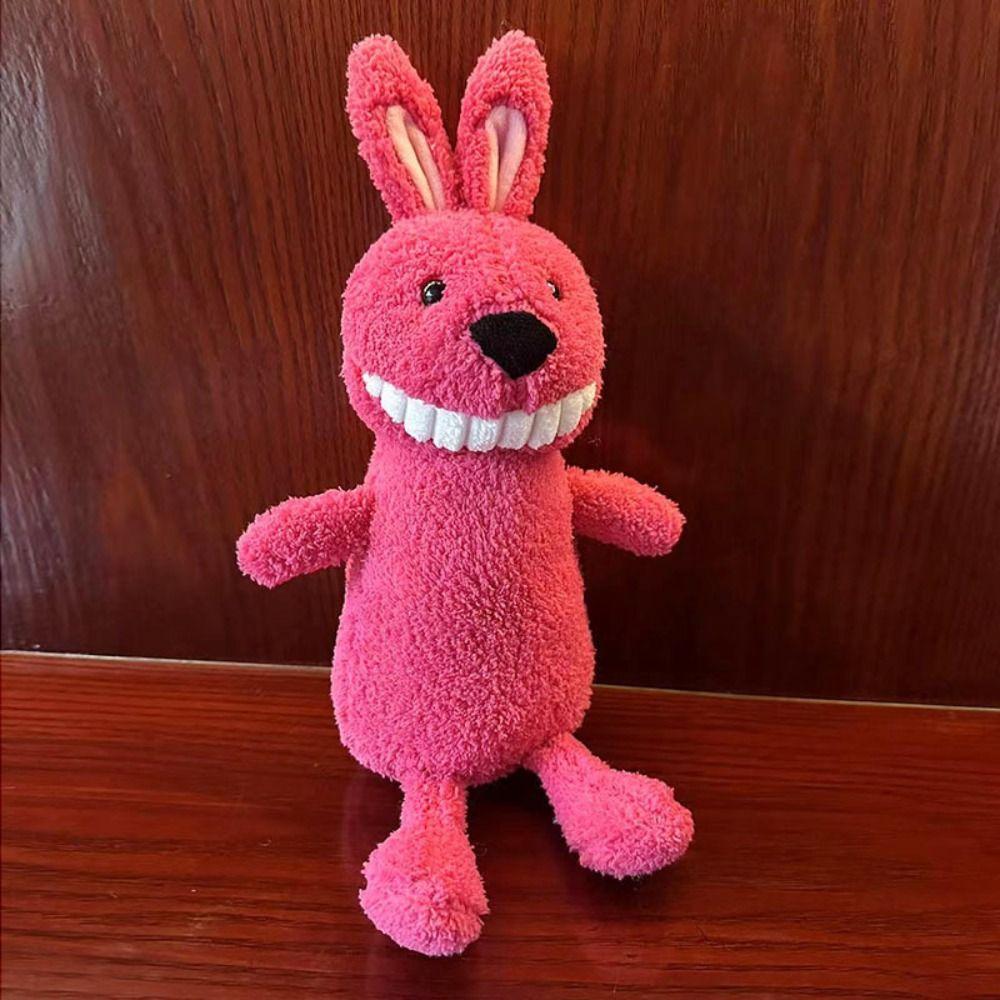 

Мягкая улыбающаяся плюшевая игрушка с большими зубами 30 см, свадебные подарки, забавная кукла-животное Rabbit