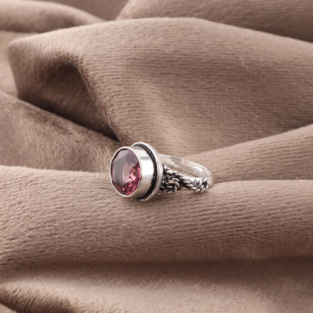 Rhodolite Gemstone, Handmade Silver Jewelry, 925 Solid Sterling Silver Ring, Gorgeous Silver Ring For Wedding Gift