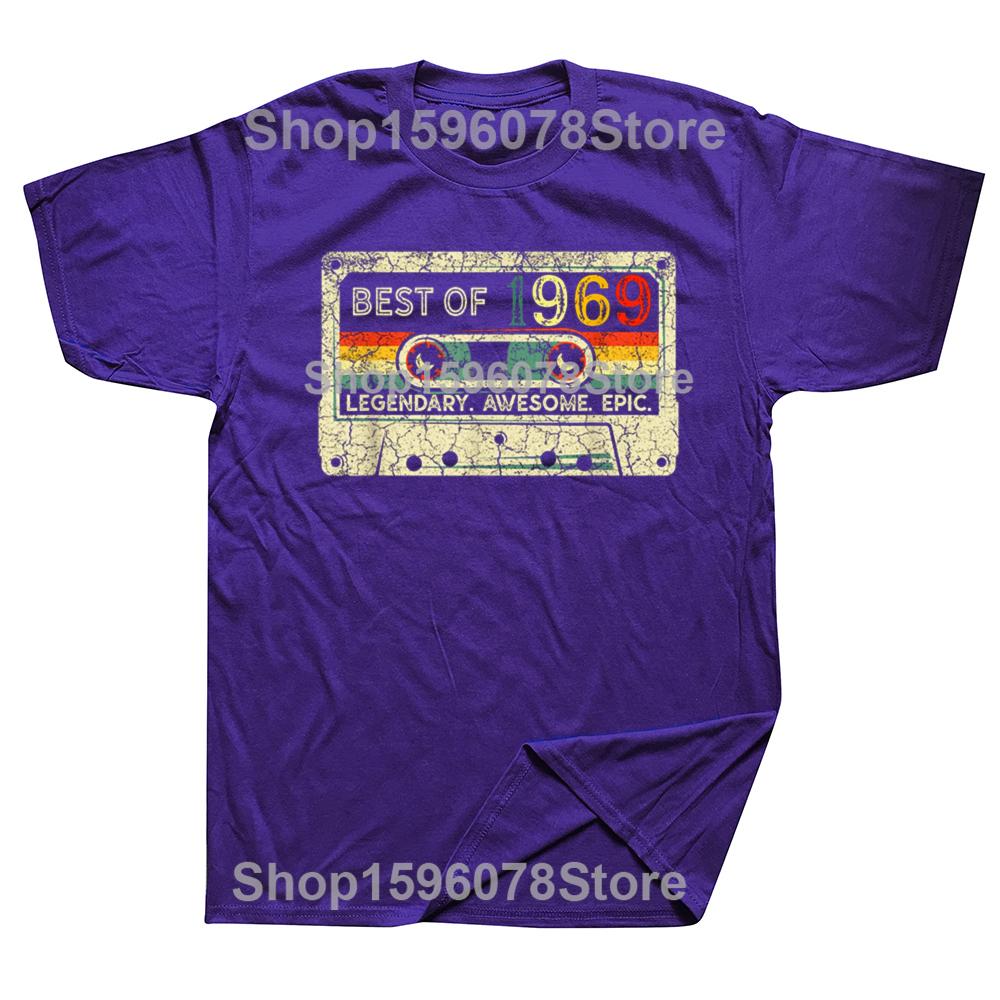 Vintage 1969 Limited Edition Cassette Tape 56th Birthday T Shirts Summer Casual Graphic Cotton Streetwear Short Sleeve T-shirt