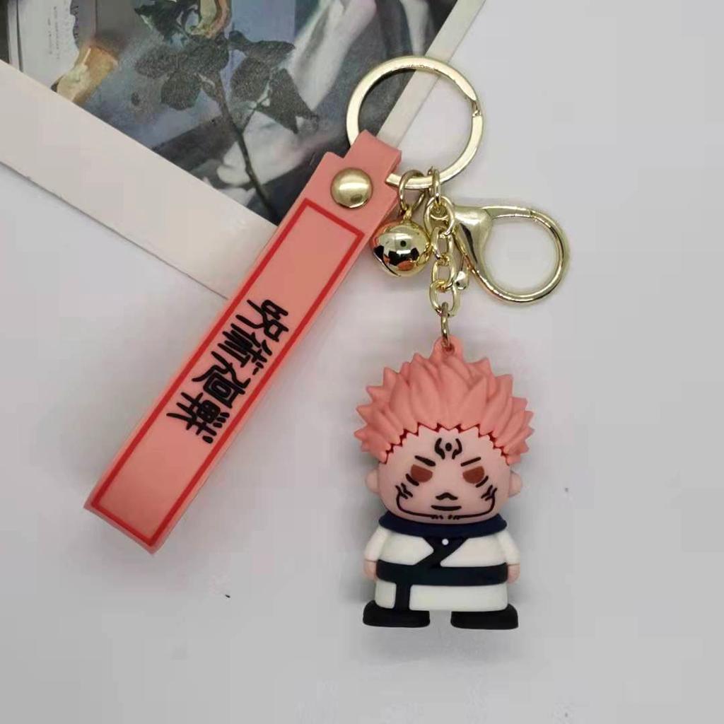 Creative Japanese Anime Cartoon Spell Battle Doll Keychain Car Bag Keychain Accessories Wholesale Personalized Gifts Y2k Fashion