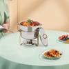 Großer runder goldener Chafing Dish mit 13,5 l Fassungsvermögen, 14 qt Edelstahl-Chafing-Dish für Catering, Buffet - -Hält Speisen warm, Kommerzieller & Heimgebrauch