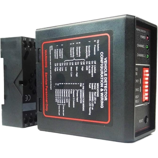 

PD-232 Double Channel Induction Vehicle Loop Detector Obstacle Barrier Sense Radar Sensor Compatible For Car Parking Gate Barrier Opener