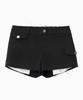 Jenyujeu Layers Micro Shorts Pants - Black