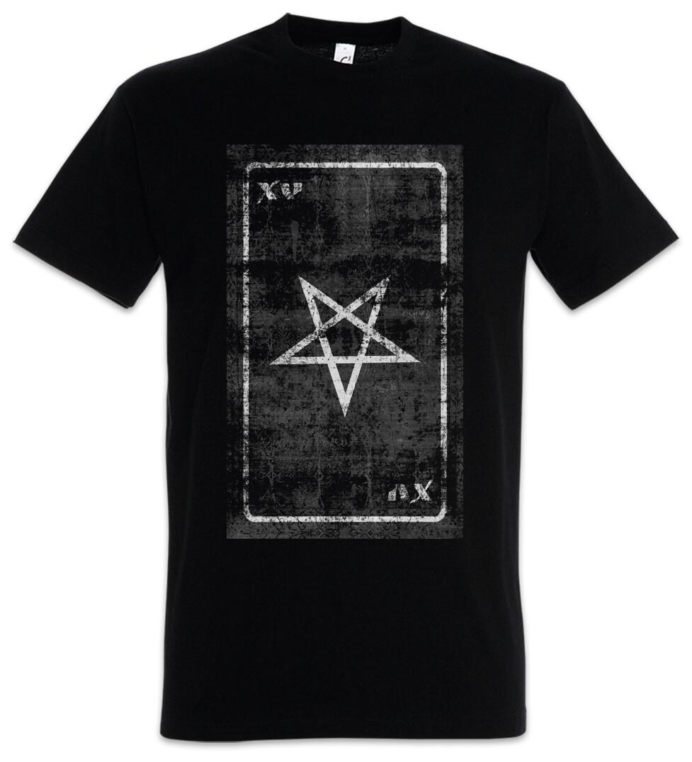 

Tarot The Devil T-Shirt Mens Womens Tees Top Card Cards Symbol Sign Logo Insignia Chariot Satan 2XL