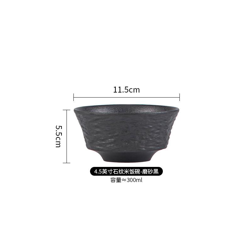 Japanese Black And White High-End Creative Dish Set Plate Ceramic Bowl Western Plate Steak Plate Ceramic Tableware