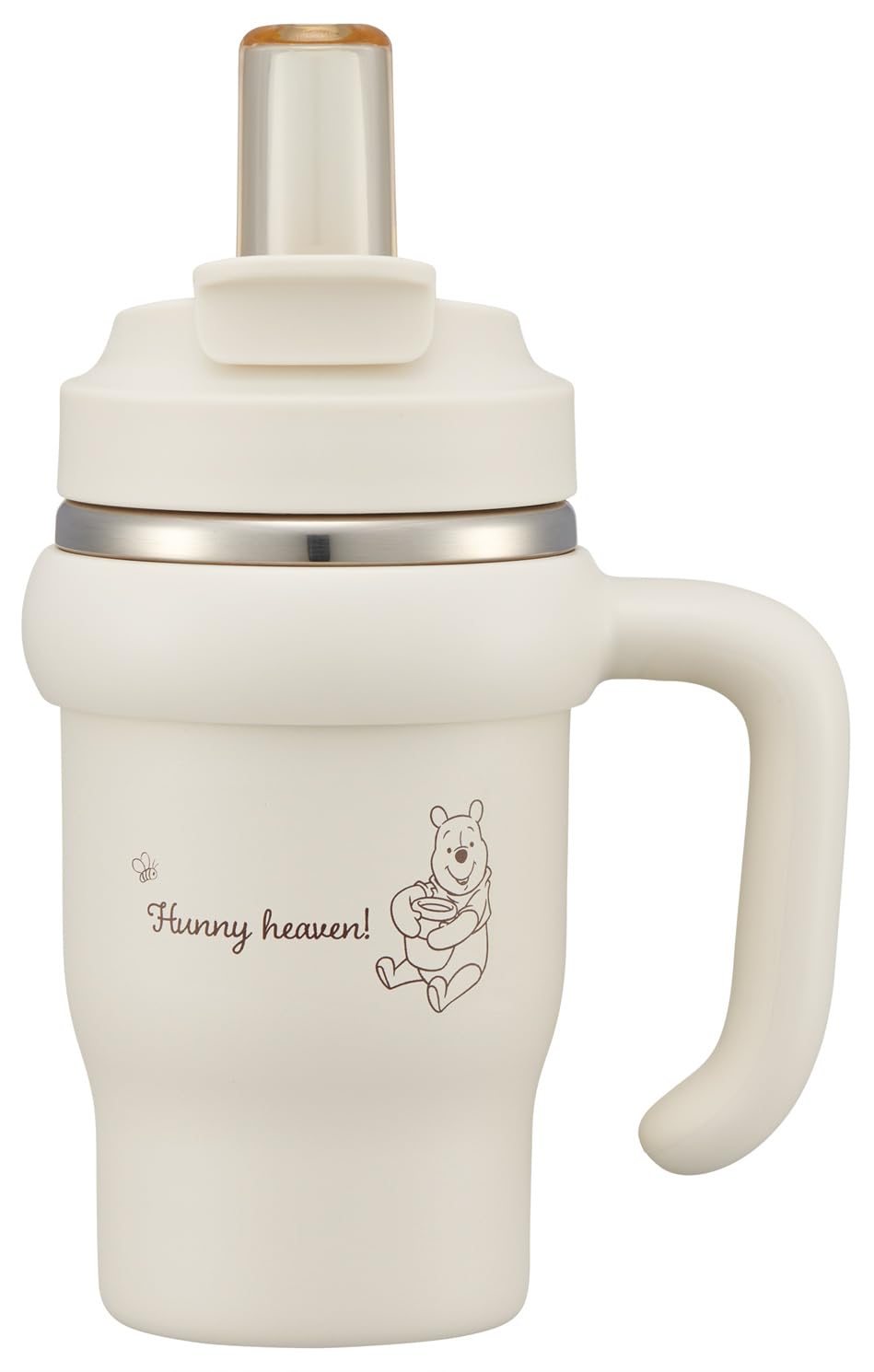 

Стакан-поилка для скейтера с прямой трубочкой Disney Винни-Пу Simple Tumbler, 570 мл, Термоизолированный, Для холодных/горячих напитков, С ручкой, 2 способа питья, Пух, Логотип, STSTB6-A