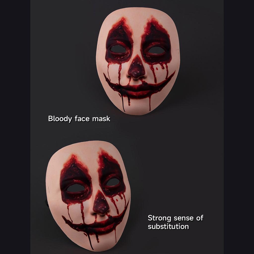 Adult Gothic Bride Halloween Costume Veil Flower Headband Bloody Hairhoop Dark Series Scary Ghost Bride Facemask Props