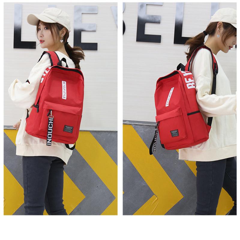 Large Capacity Oxford Backpack Solid Color Multi-Functional Simple Design for Students Ideal Back-to-School Season