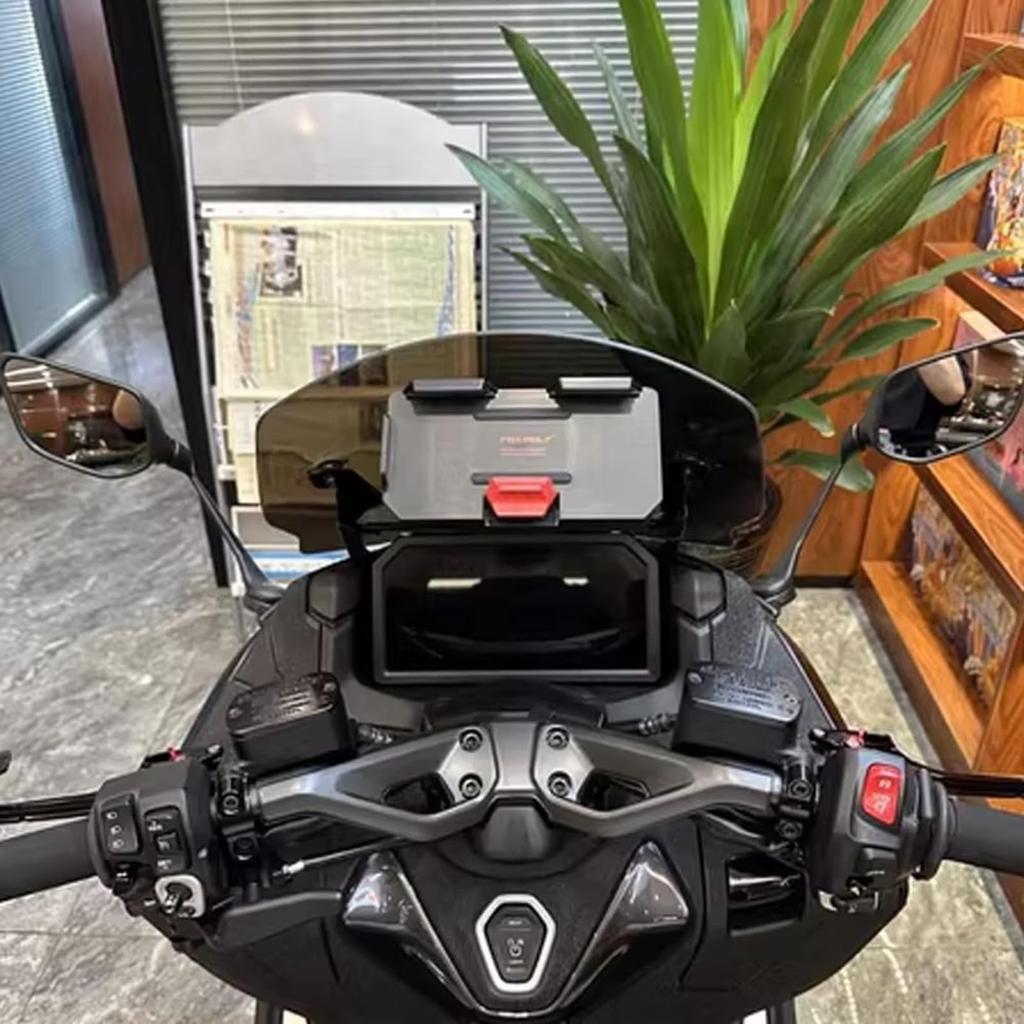 DOMOPAY Motorcycle GPS Smartphone Navigation Mount Bracket Adapter for TMAX 530 TMAX, T-MAX 560, TMAX530, 650, (2023, 2024, 2025)