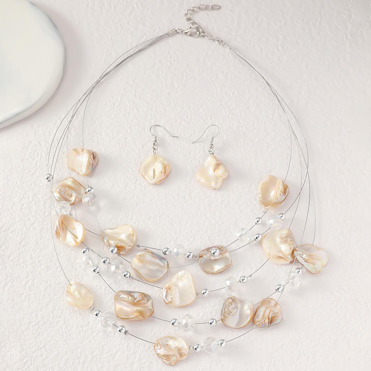 

Ожерелье из богемского хрусталя - чокер с нерегулярными камнями для женщин One size