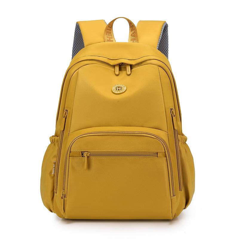 Schoolbag backpack women's 1011 new large-capacity computer bag multi-pocket college student schoolbag can be set with tie rod travel backpack