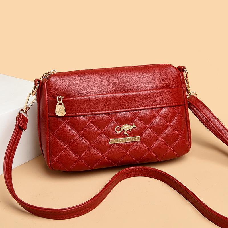 Damentasche Mode Lässige Diamant-Umhängetasche Vielseitiger Stickfaden Alte Mutter Messenger Bag