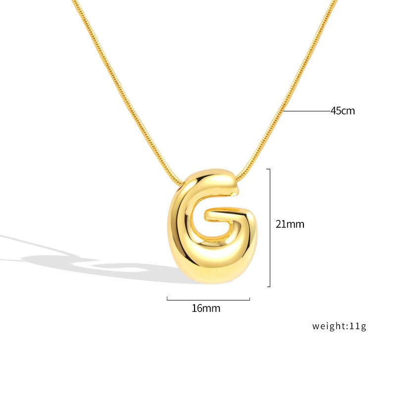 VENTFILLE 925 Sterling Silver 26 Letters Necklace For Women Gift Smooth Cute Balloon Jewelry Accessories Dropshipping Wholesale