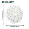 Mini Christmas Tree Skirt Christmas Tree Carpet Mat Cover Navid Snowflakes Tree Skirt Red and White Christmas Tree Decoration