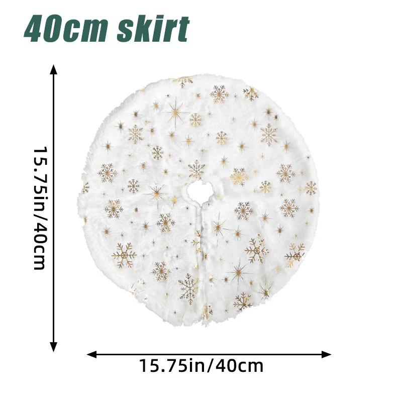 Mini Christmas Tree Skirt Christmas Tree Carpet Mat Cover Navid Snowflakes Tree Skirt Red and White Christmas Tree Decoration