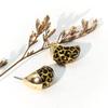 Vintage Leopard Print C-Shaped Teardrop Earrings: High-End, Light Luxury, and Elegant Stud Hoops.