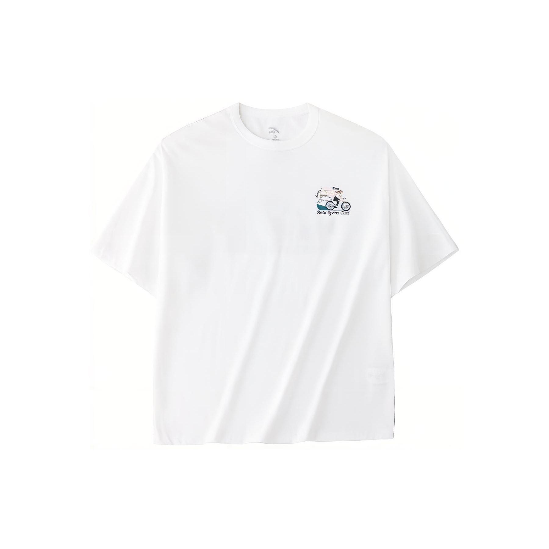 

Anta Футболка с коротким рукавом из серии Lifestyle с буквенным принтом, универсальная трикотажная спортивная женская, цвет белоснежный 162428102-1 XL