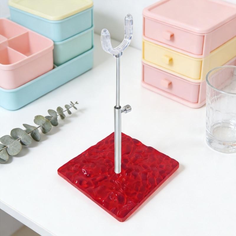 Adjustable Height Doll Stand With Wavy Base For Stable Doll Display And Action Figure Photography Accessories