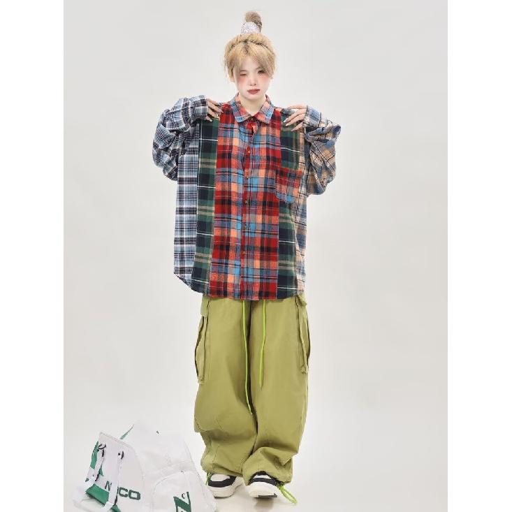 2024 Bokstaver Langermet Skjorte Japansk Hong Kong Stil Ins Løs Skjorte Gutter Sommer Trendy Allsidig Avslappet Kåpe