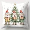 Christmas Decoration Pillowcase New Year Gift Winter Snowman Car Christmas Tree Pillow Cover Sofa Cushion Cover Home Decoration