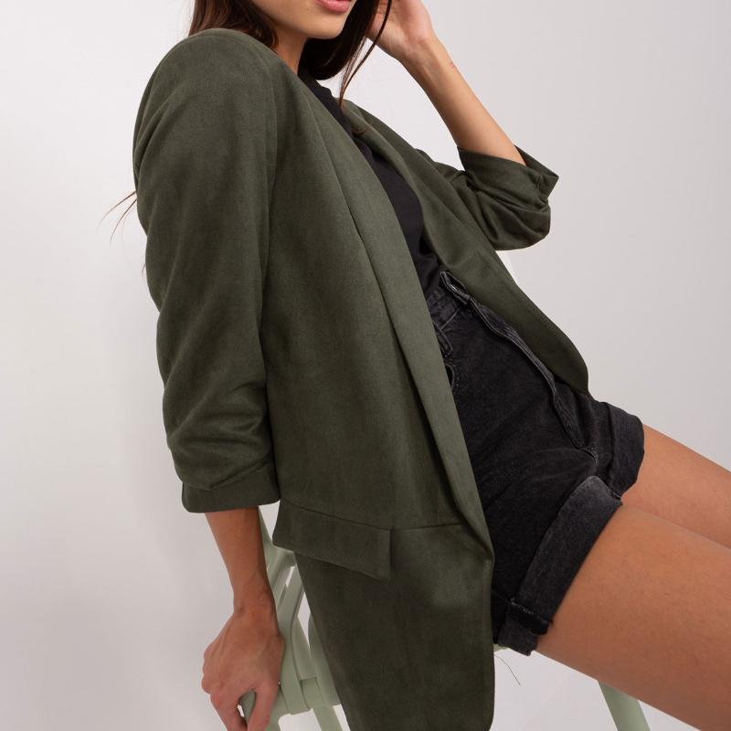 Шикарные женские блейзеры осенние лацканы элегантные однотонные пальто с длинным рукавом — фото 3