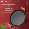 Mr. Jian Wood Handle Cast Iron Frying Pan