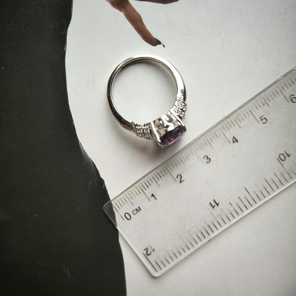 Silver Ring with Natural Amethyst 5.397ct, Item Weight 4.19 G (2189299)