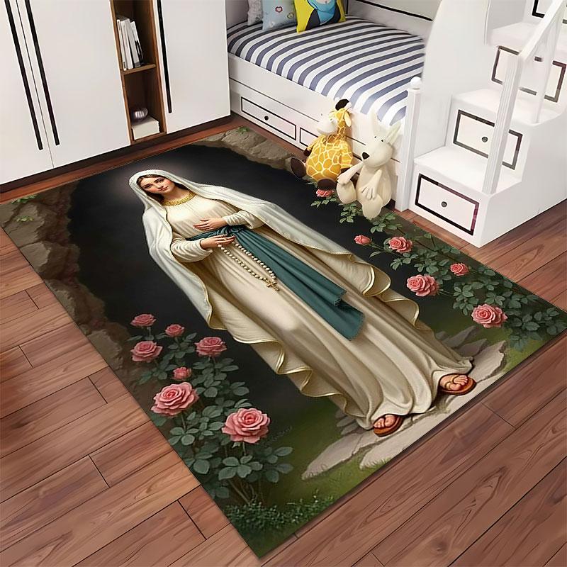 Graceful Religious Lady Design Suitable As a Non-slip Mat for the Living Room or Bedroom Sofa