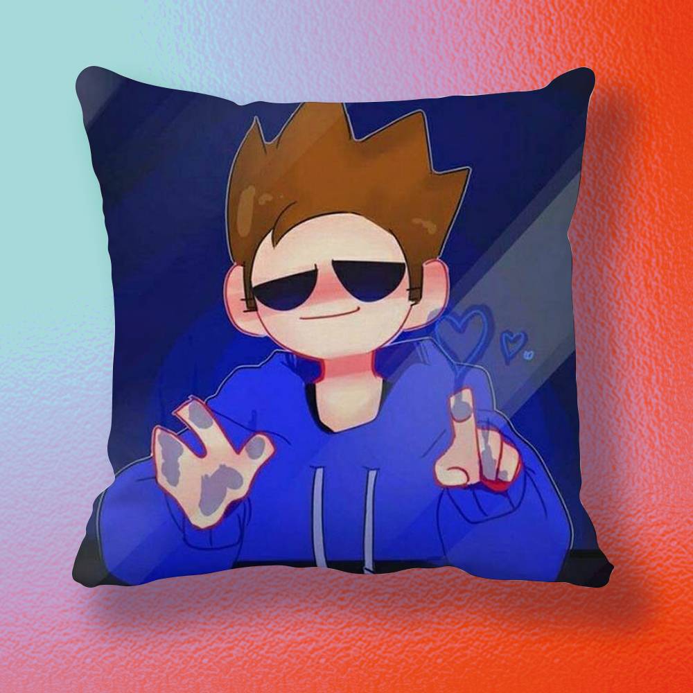 Anime Eddsworld Tom  Pillow cover Soft Microfiber Pillowcase Home Sofa Decor Surprise Decorative printed
