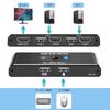 USB KVM Switch with 2 HDMI Inputs and 1 Output, Switches Between 2 PCs and 1 Monitor, Shares Keyboard/Mouse/Display Between 2 PCs, 4K@60Hz Video Outpu