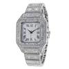 Modern Mens Square Watch With Diamond Inlay And Quartz Movement For Fashionable Office Wear