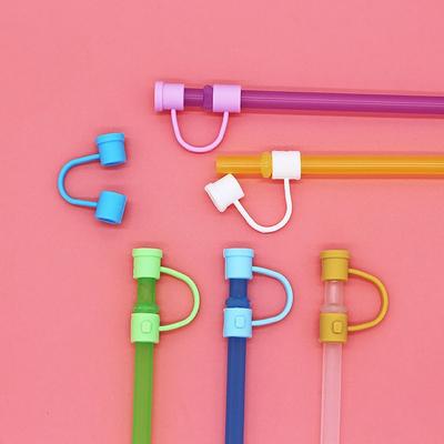Portable 8mm Straw Tips Covers Good Sealing Dust-Proof Straw Topper Cap Protector Straw Tips Lids for Party Supplies