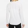 Nike Einfarbiges Trainings-Atmungsaktives Langarm-T-Shirt Damen Tops Weiß DD0621-100
