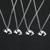 4 Stück/Set Ich liebe dich Geste Puzzle Runder Halskette BFF Freundschaft Choker Schmuck Beste Freunde Liebhaber Paar Jahrestag Geschenk
