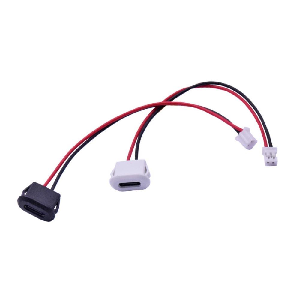 TYPE-C 2Pin Female Power Jack USB 2.0 Data Interface with Cable Charging Port Connector  Wire
