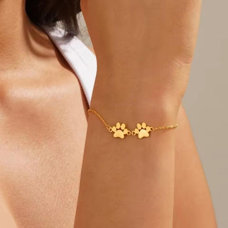 Pulseira Elegante Patas de Pet Simbolizando Amor e Companheirismo Acessório para Uso Diário em Decoração Multicolorida