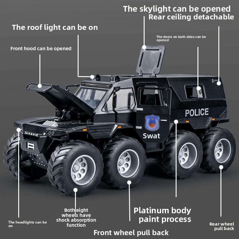 Police Car Model 132 Scale With Flashing Lights And Sound For Boys Play