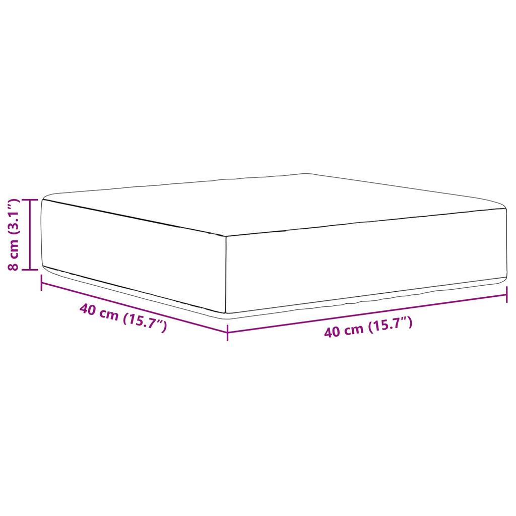Outdoor Seat Cushion Green 40 X 40 X 8 Cm 100percent Polyester