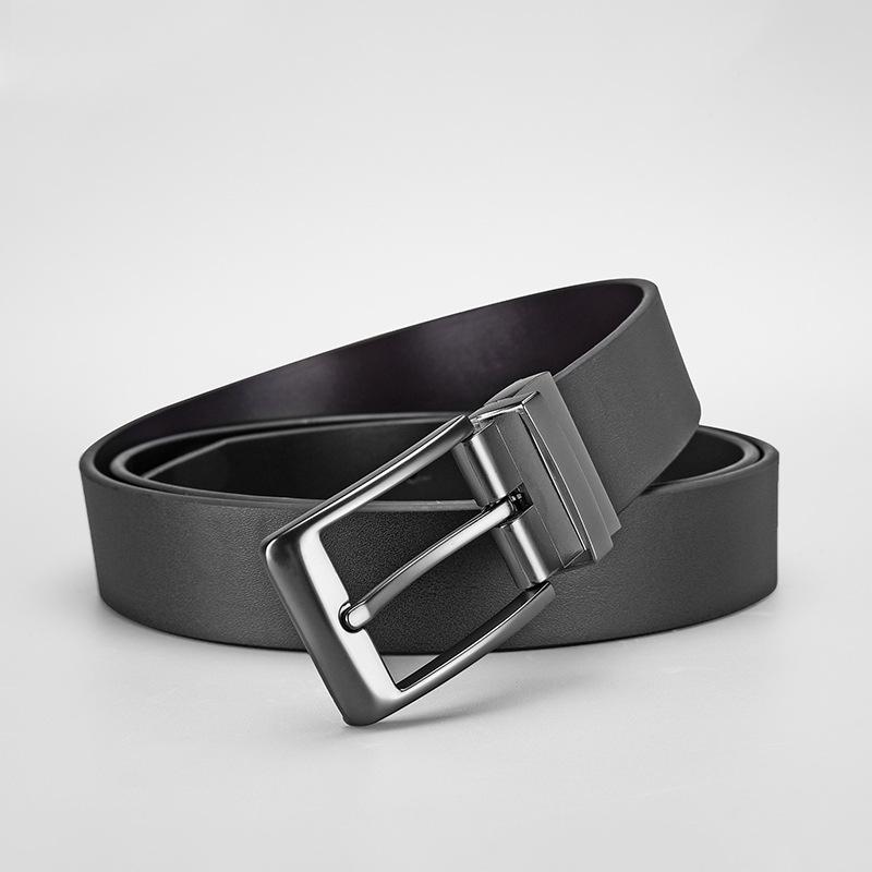Rotatable Pin Buckle Double-Sided Belt Body Can Be Used Men'S Leather Belt, High-End Urban Leisure Belt Trendy