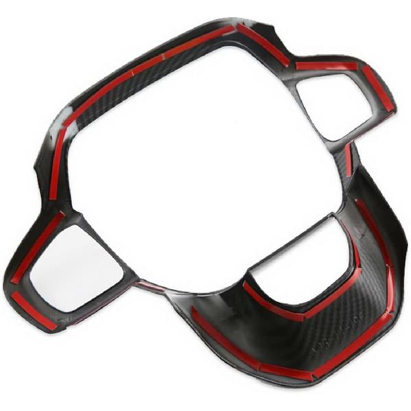 Korlot Carbon Fiber Style Interior Steering Wheel Cover Trim Accessories for 2024-2026 Ford Ranger