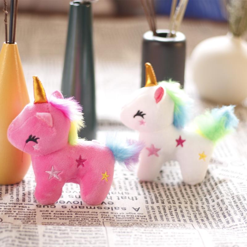 Unicorn Stuffed Animal Pendant With Pp Cotton Filling For Bag Decor