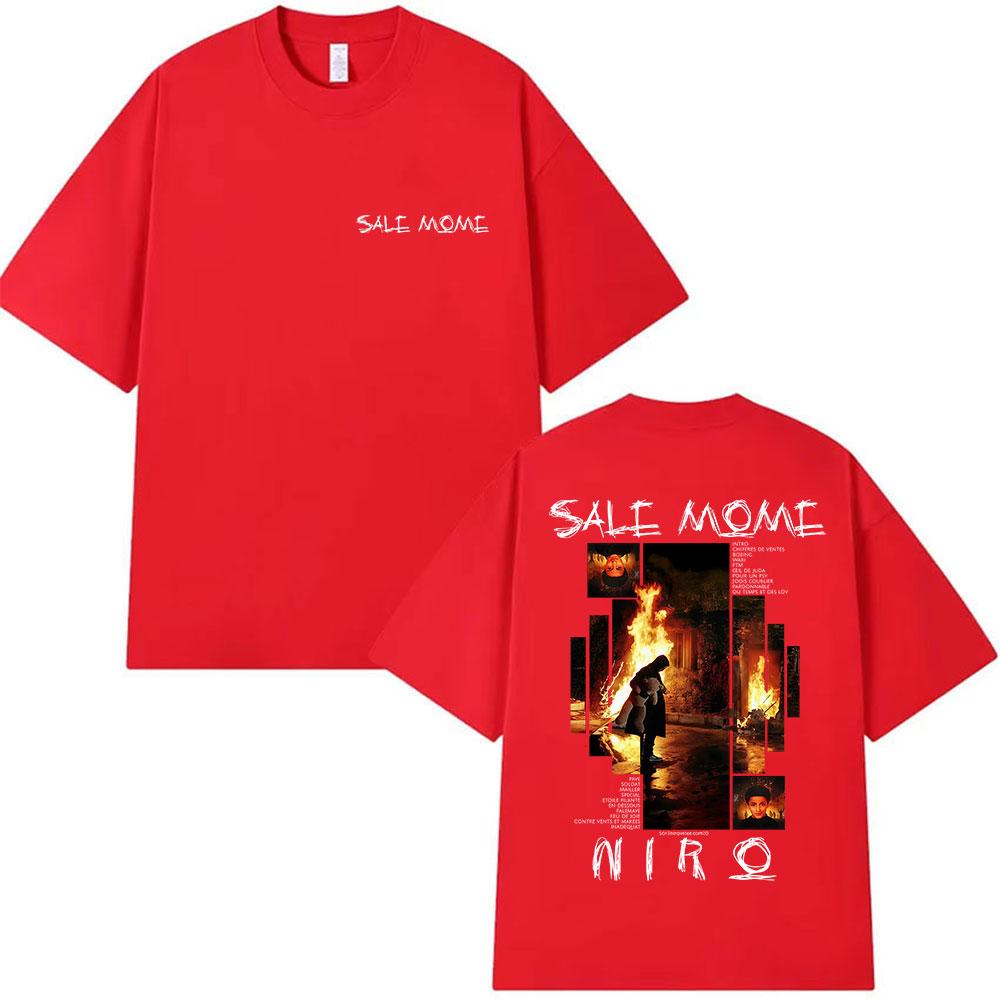  Summer Rapper SALE MÔME Niro Album Graphic Men's Retro Style 100% Pure Cotton Printed Leisure T-shirt Hip Hop High Quality