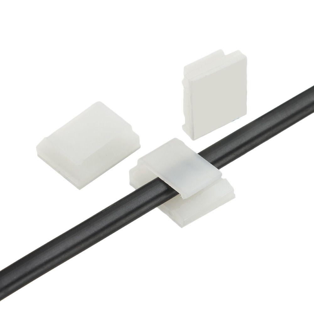 10Pcs Car Wire Clip Table Desk Storage Wire Holder Organizer Cable Clamp Wire Tie Cable Clips Self-adhesive