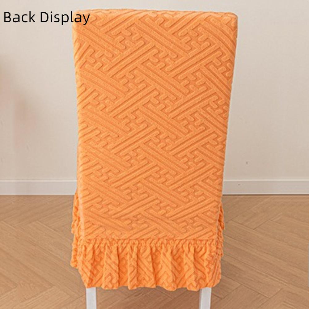 Skirt Edge Chair Covers Jacquard Dining Chair Protector Thickened Seat Covers  Household