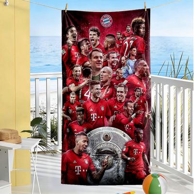 Bayern Munich Beach Towel High Absorbency & Quick-Dry Comfortable Lightweight Suitable for Sports, Travel, Swimming, Yoga, Bathroom, Beach, And Pool
