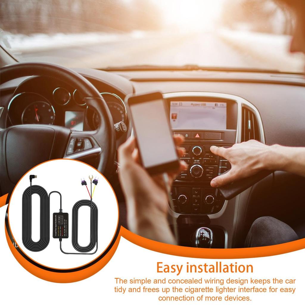 Dashboard Camera Hard Wire Kit, Low Voltage Protection Hardware Kit