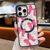 Magsafe Magnetic Wireless Charge Phone Case For iPhone 17 16 15 14 13 12 11 Pro Max Cute pink bow Cover